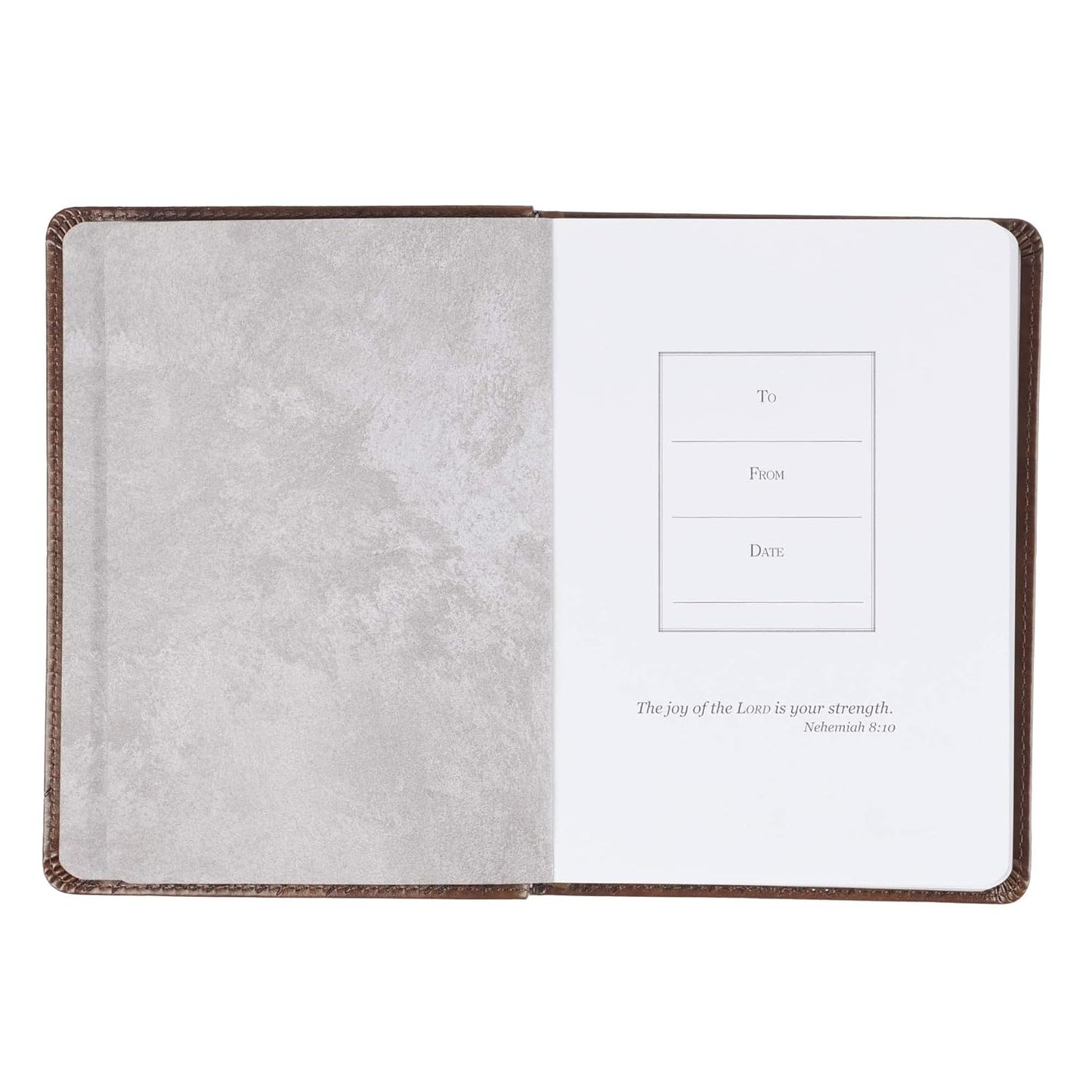 Christian Art Gifts Brown Faux Leather Journal | for I Know the Plans Jeremiah 29:11 Bible Verse | Handy-Sized Flexcover Inspirational Notebook W/Ribbon 240 Lined Pages, Gilt Edges, 5.5 X 7 Inches