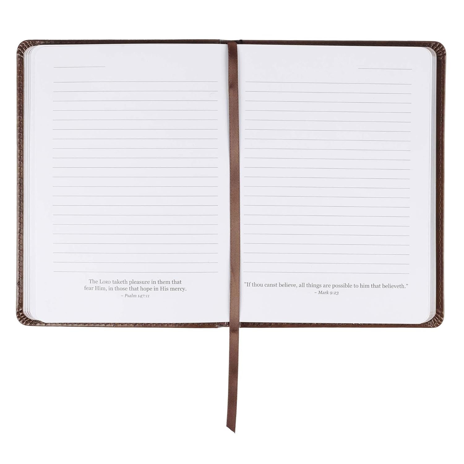 Christian Art Gifts Brown Faux Leather Journal | for I Know the Plans Jeremiah 29:11 Bible Verse | Handy-Sized Flexcover Inspirational Notebook W/Ribbon 240 Lined Pages, Gilt Edges, 5.5 X 7 Inches